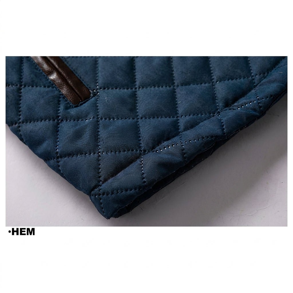 Men's Quilted Jacket for Winter – Suede Shoulder Panels, Smart Casual Style - We are MFEO