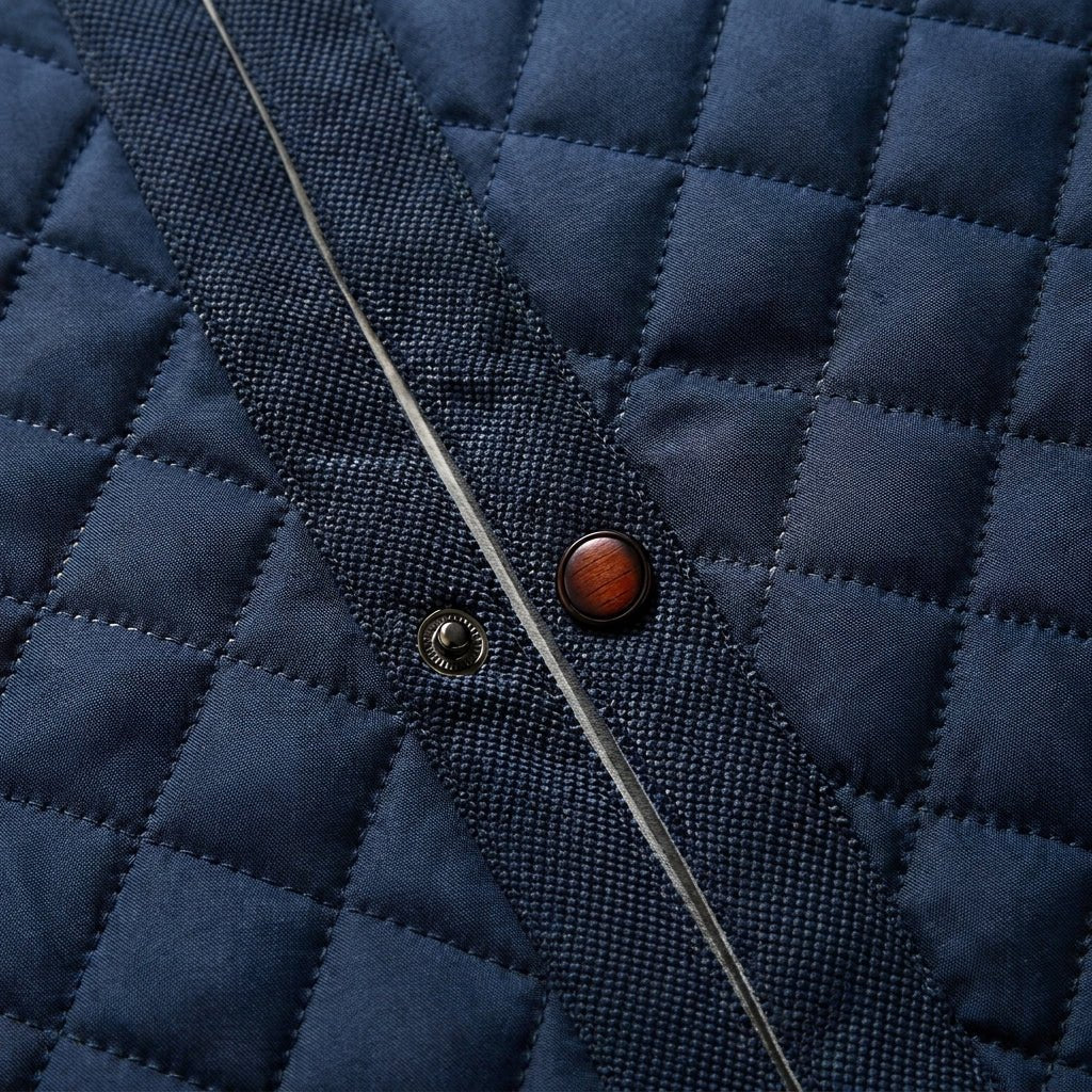Men's Quilted Jacket for Winter – Suede Shoulder Panels, Smart Casual Style - We are MFEO