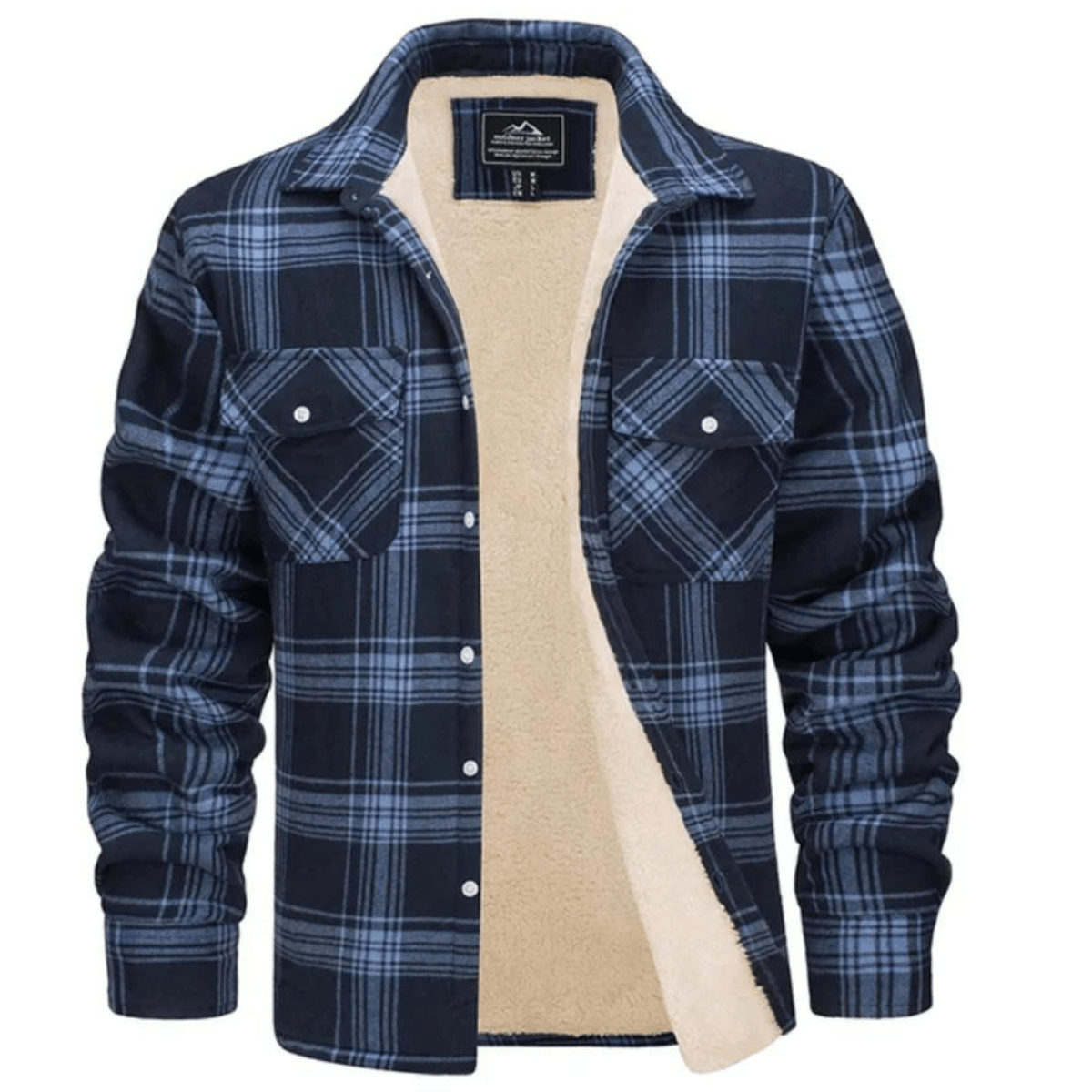 Men's Sherpa Lined Plaid Jacket – Cozy and Stylish for Cold Weather - We are MFEO