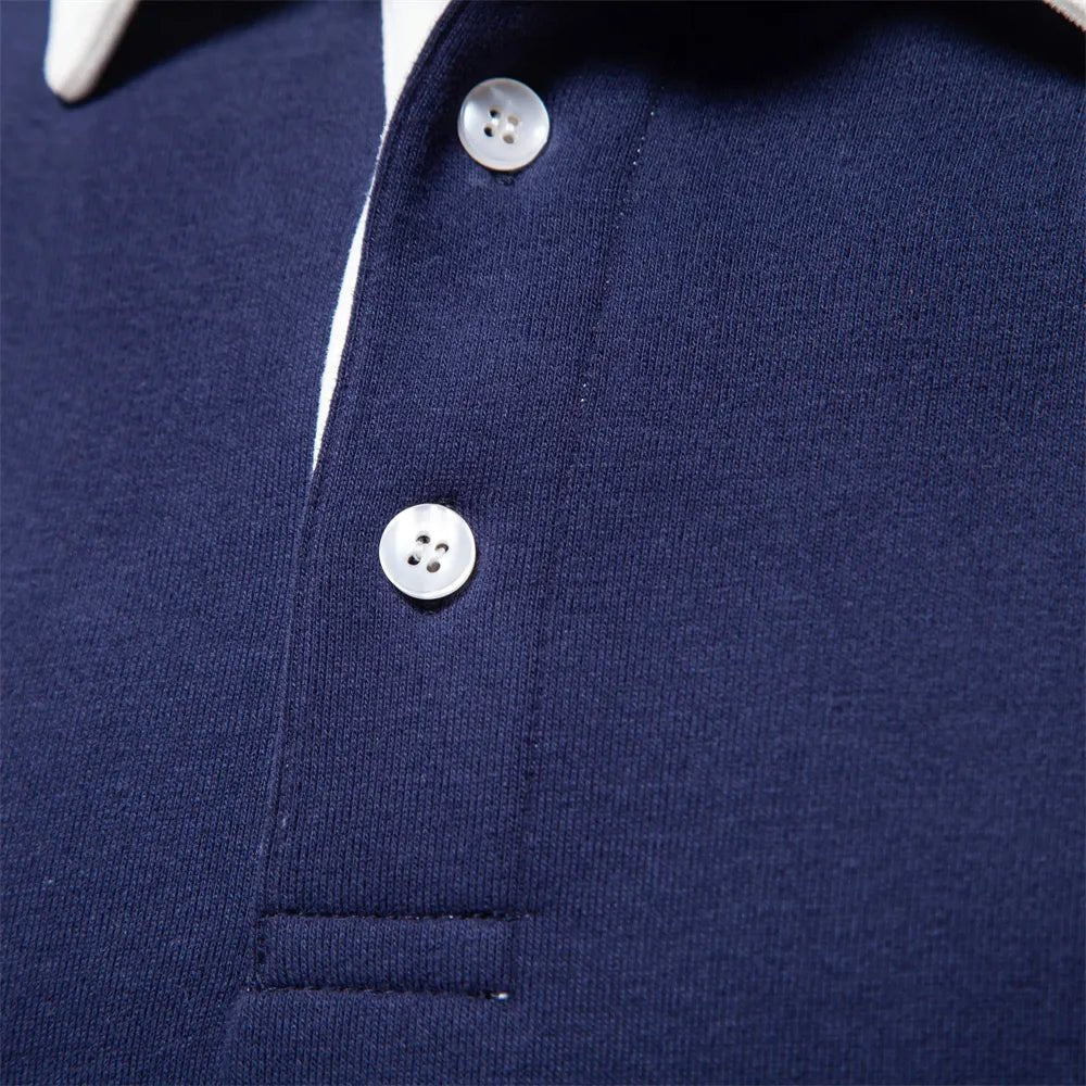 Men's Sweatshirt with Contrast Collar – Regular Fit Smart-Casual Style for Everyday Wear - We are MFEO