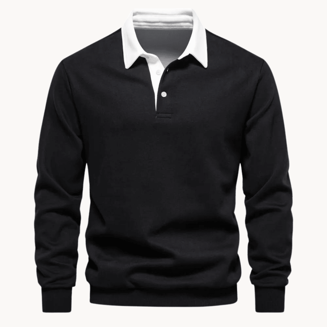 Men's Sweatshirt with Contrast Collar – Regular Fit Smart-Casual Style for Everyday Wear - We are MFEO