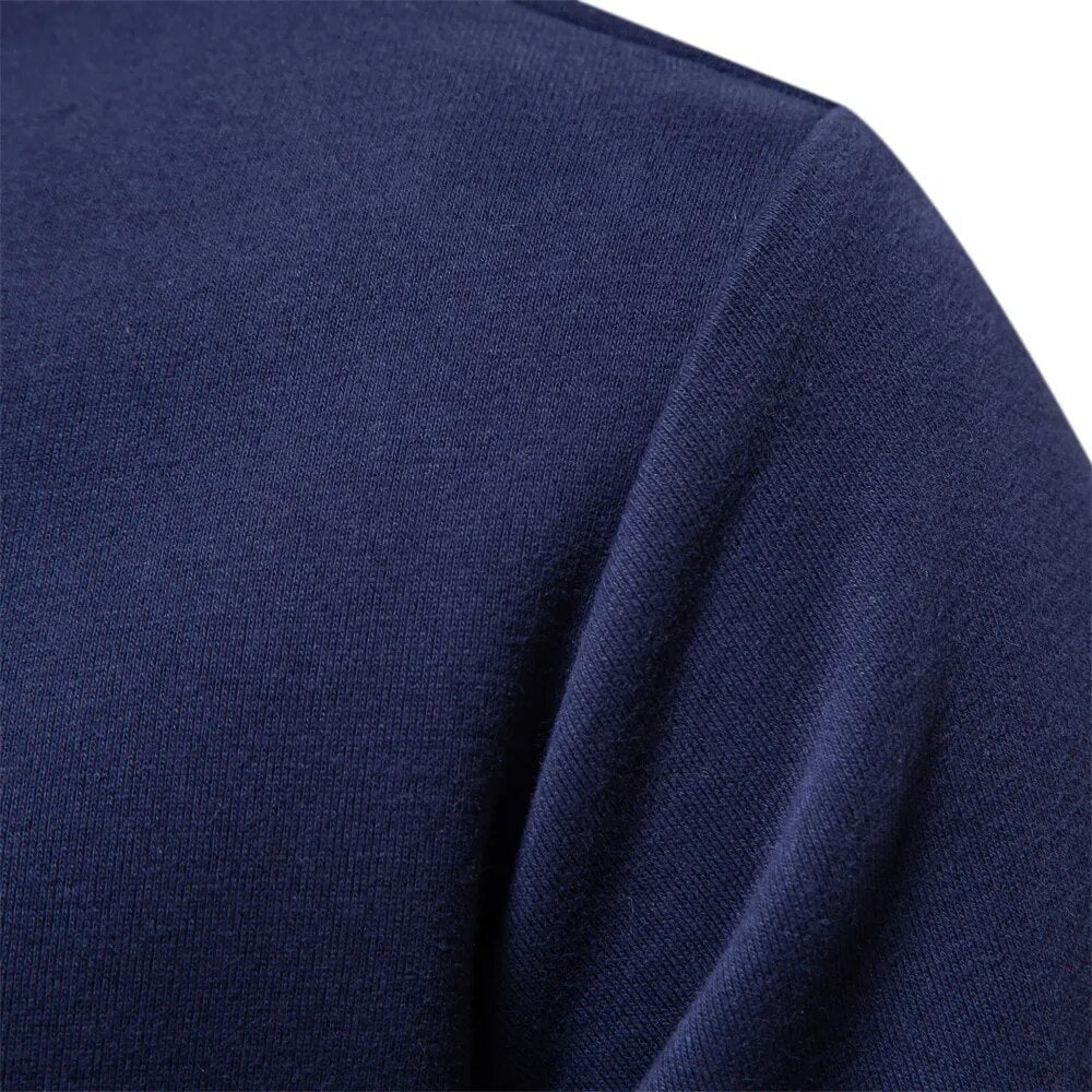 Men's Sweatshirt with Contrast Collar – Regular Fit Smart-Casual Style for Everyday Wear - We are MFEO