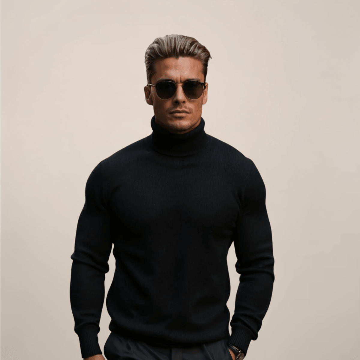 Men's Turtleneck Sweater – Slim Fit Cashmere for Autumn and Winter Smart Casual Wear - We are MFEO