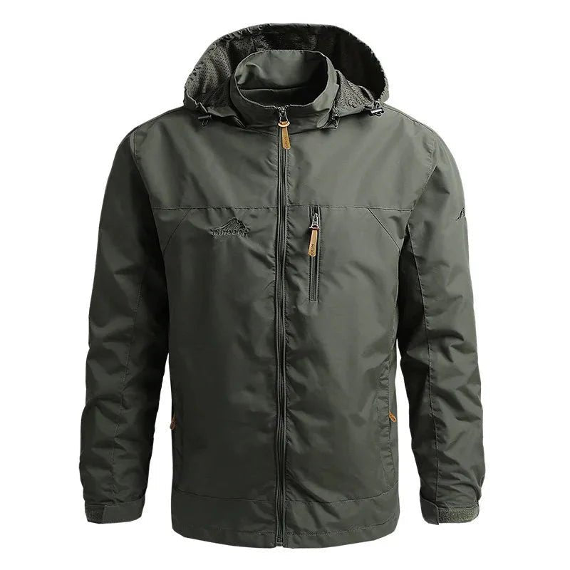 Men's Waterproof Rain Jacket with Hood – Zip Chest Pocket - We are MFEO