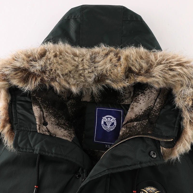 Men's Winter Jacket – Hooded Padded Bomber with Fluffy Trim and Zip Pockets - We are MFEO