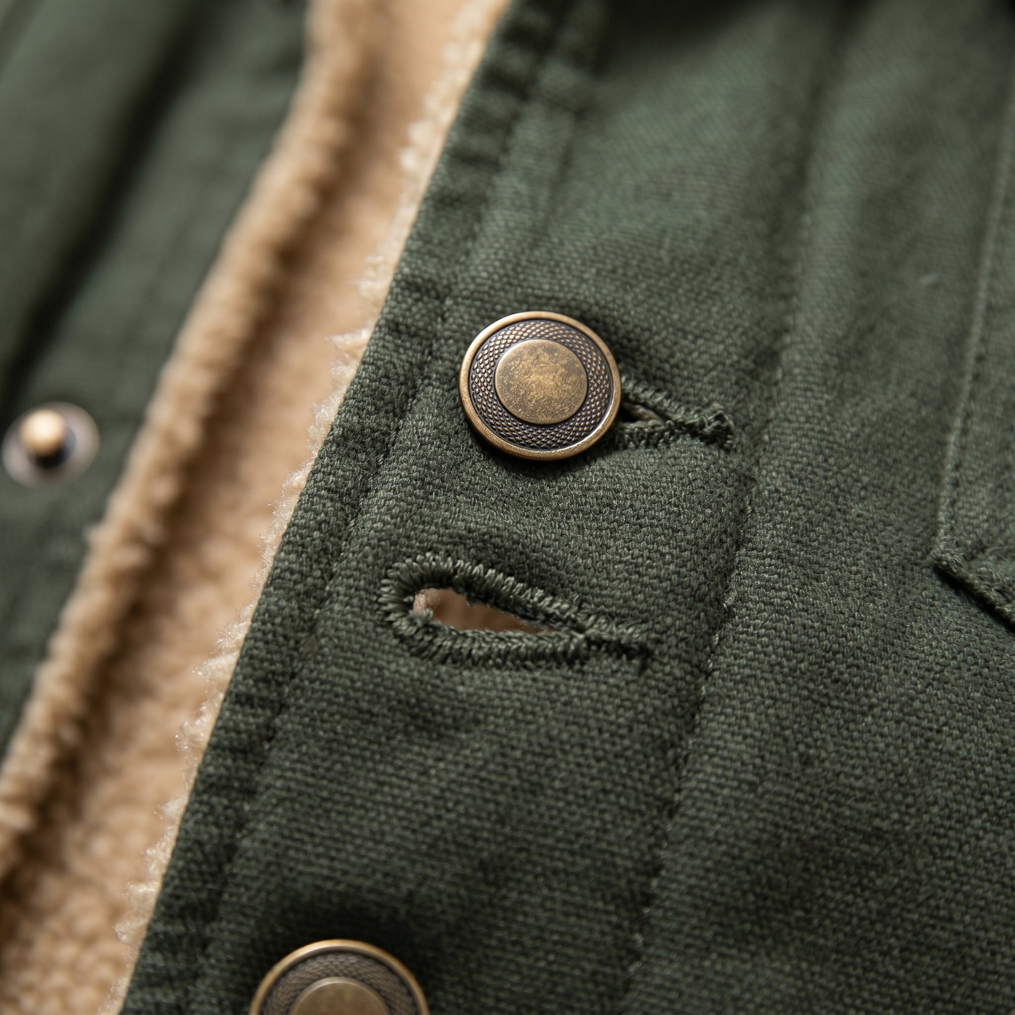 Men's Winter Jacket with Sherpa Collar – Relaxed Fit Button-Down Style for Casual Wear - We are MFEO