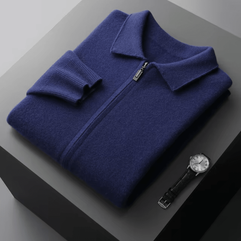 Men's Zip-Up Cardigan – Collared Style with Pockets - We are MFEO