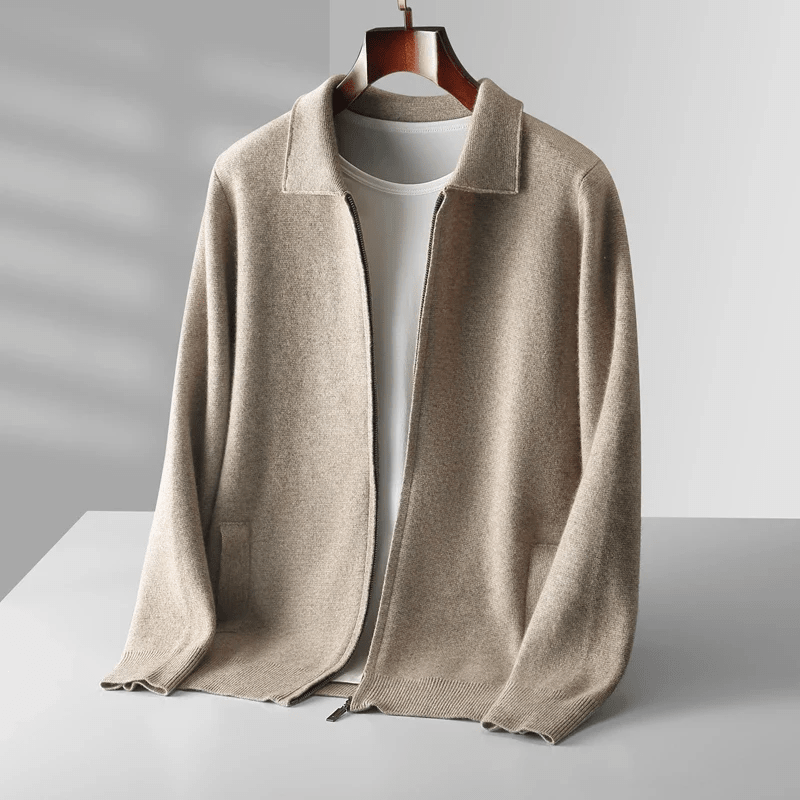 Men's Zip-Up Cardigan – Collared Style with Pockets - We are MFEO