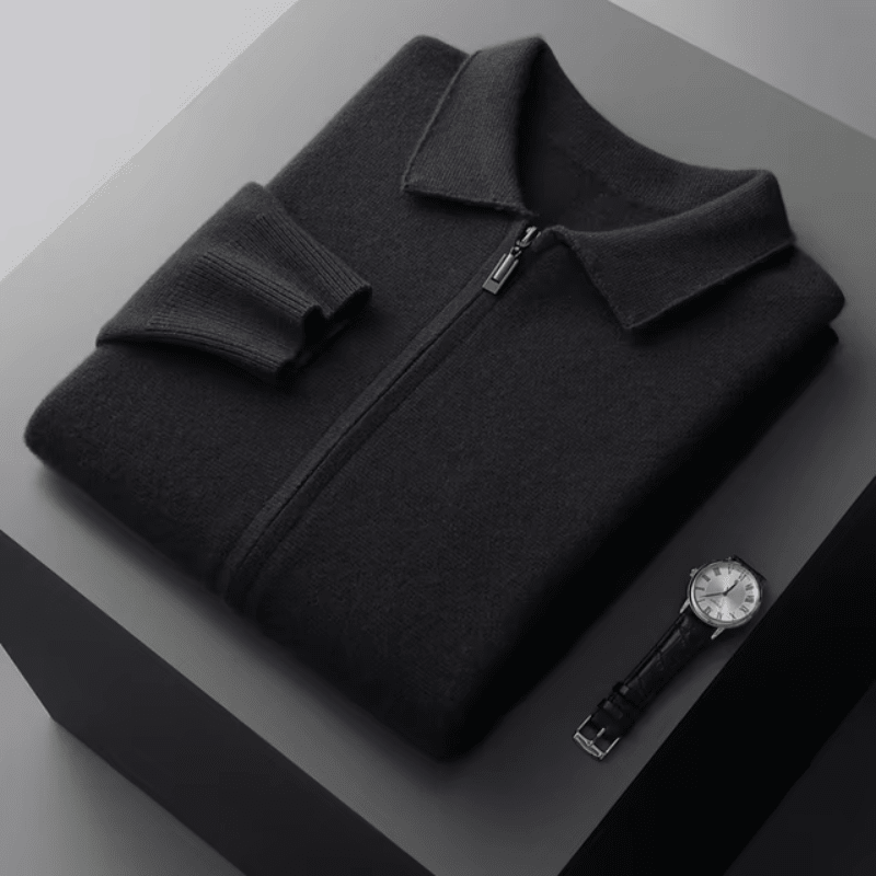 Men's Zip-Up Cardigan – Collared Style with Pockets - We are MFEO