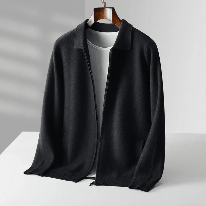 Men's Zip-Up Cardigan – Collared Style with Pockets - We are MFEO