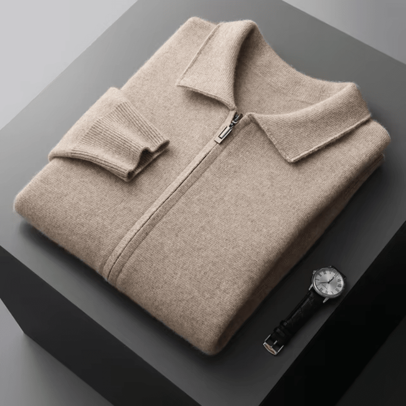 Men's Zip-Up Cardigan – Collared Style with Pockets - We are MFEO