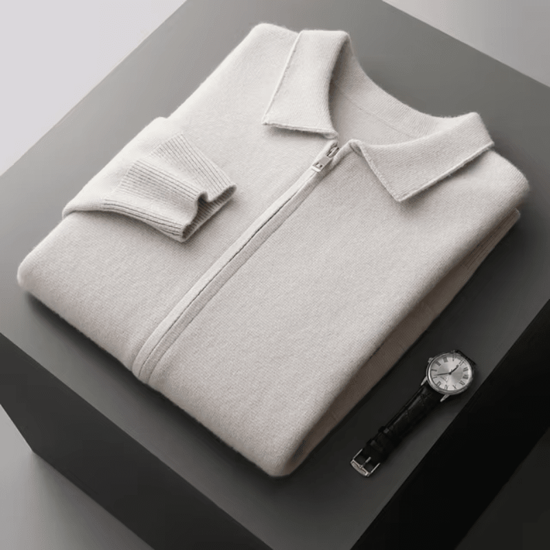 Men's Zip-Up Cardigan – Collared Style with Pockets - We are MFEO