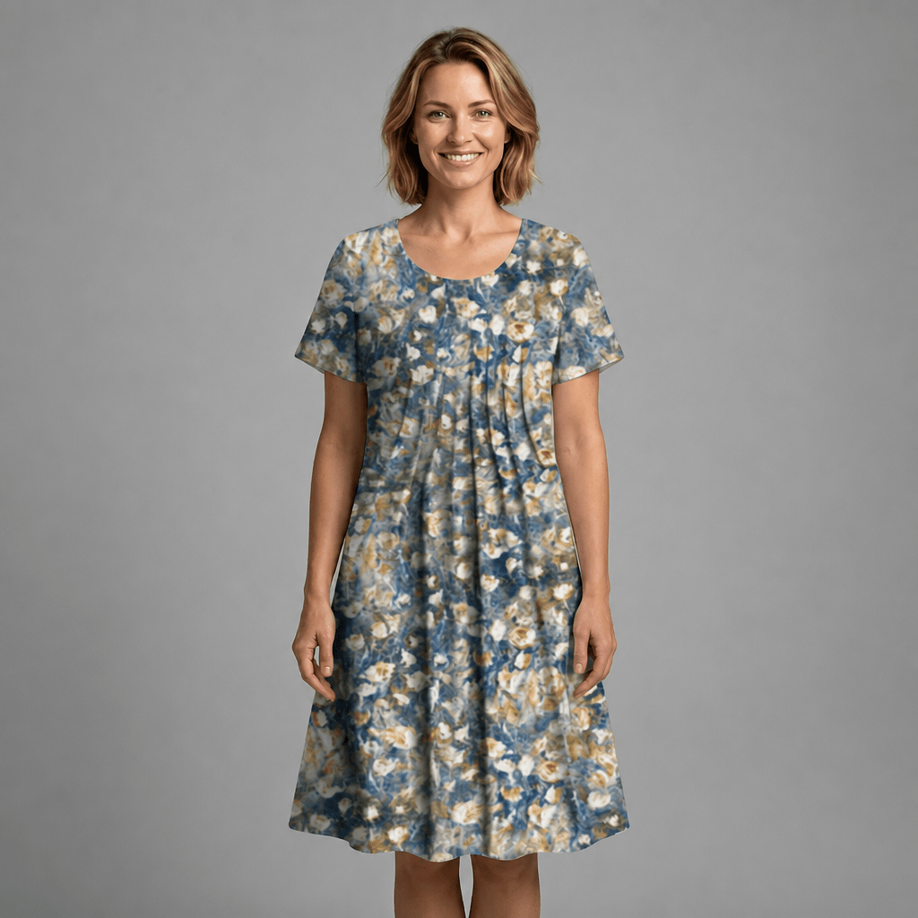 Midi Dress – Wildflower Print, Flared Silhouette with Pockets for Summer - We are MFEO