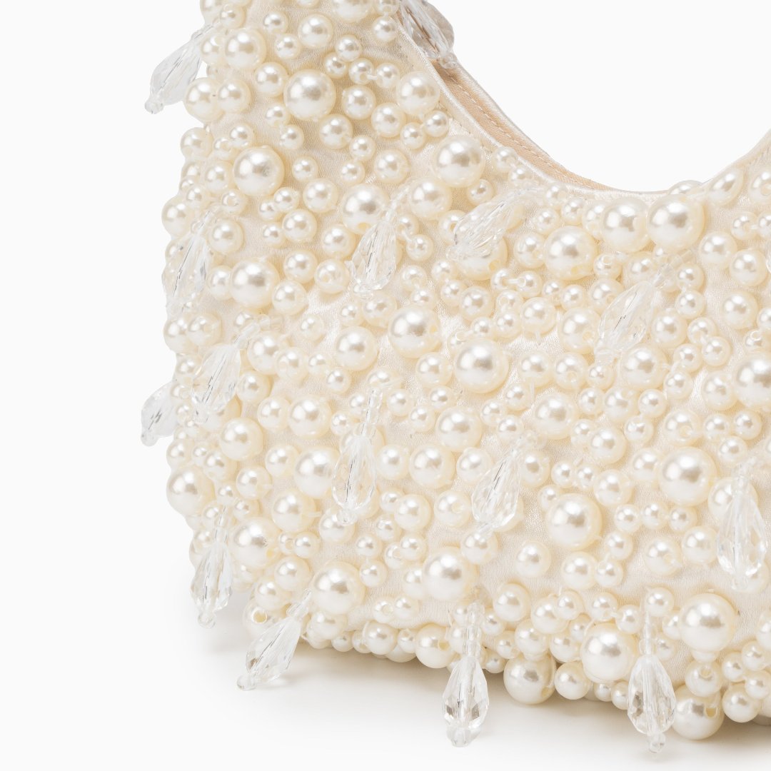 Mini Pearl Beaded Handbag – Structured Evening Bag for Formal Events - We are MFEO