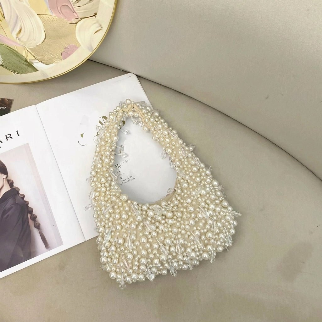 Mini Pearl Beaded Handbag – Structured Evening Bag for Formal Events - We are MFEO