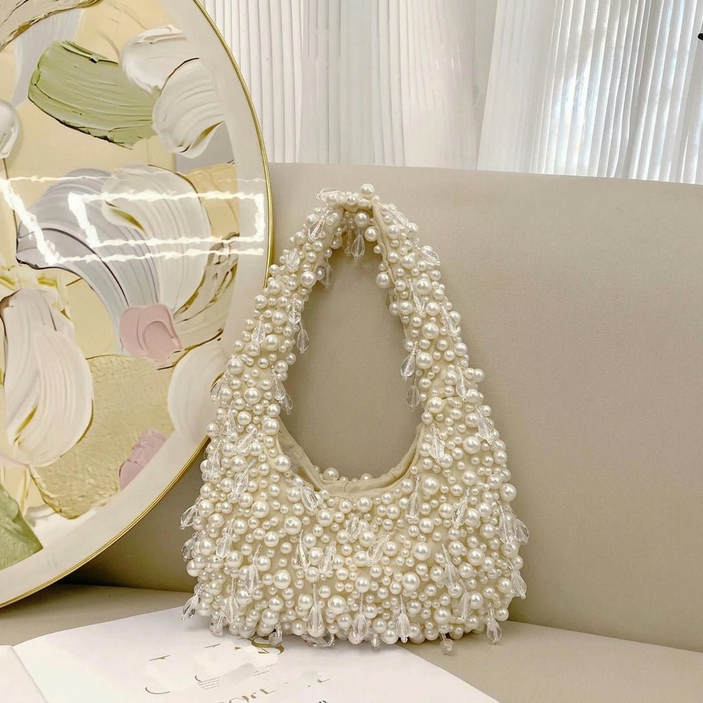 Mini Pearl Beaded Handbag – Structured Evening Bag for Formal Events - We are MFEO