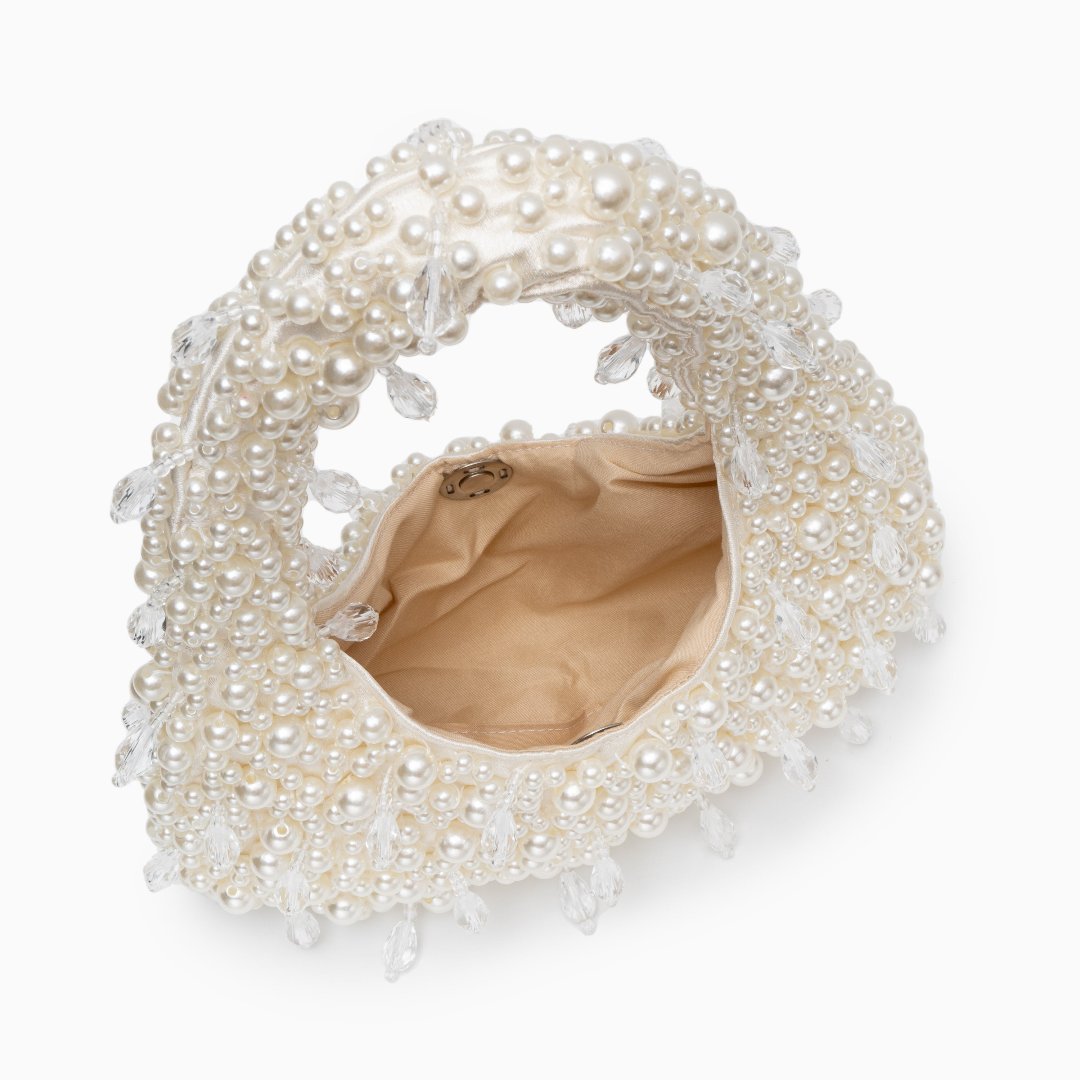 Mini Pearl Beaded Handbag – Structured Evening Bag for Formal Events - We are MFEO