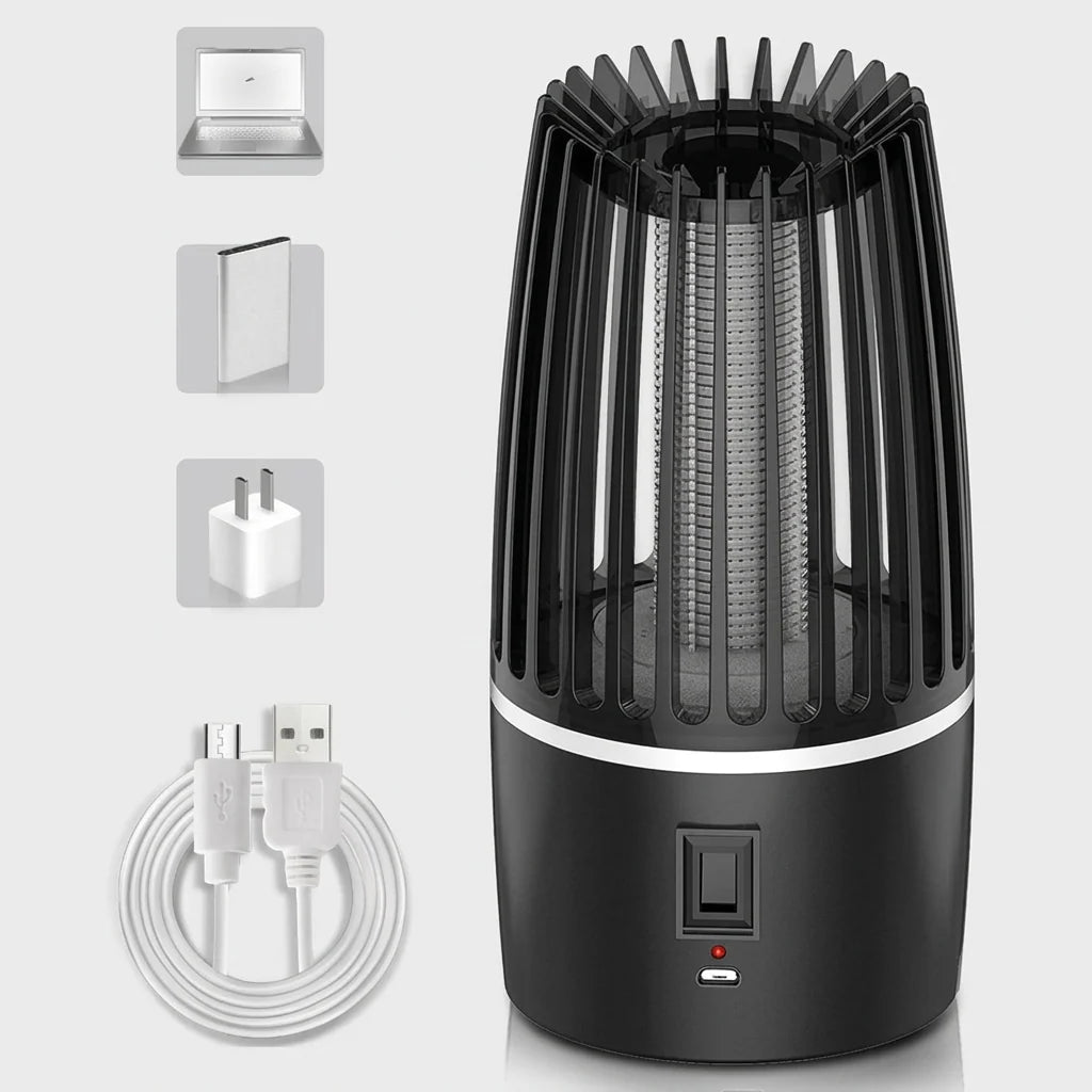 Mosquito Repellent with LED Lamp – Rechargeable, Chemical-Free Insect Trap for Indoor and Outdoor Use - We are MFEO