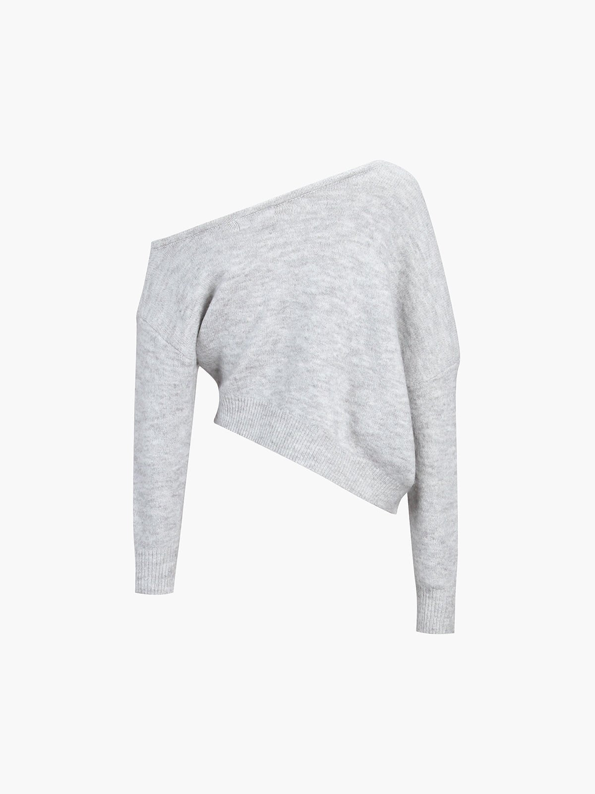 One Shoulder Asymmetric Knit Sweater – Long Sleeve, Comfortable Fit - We are MFEO