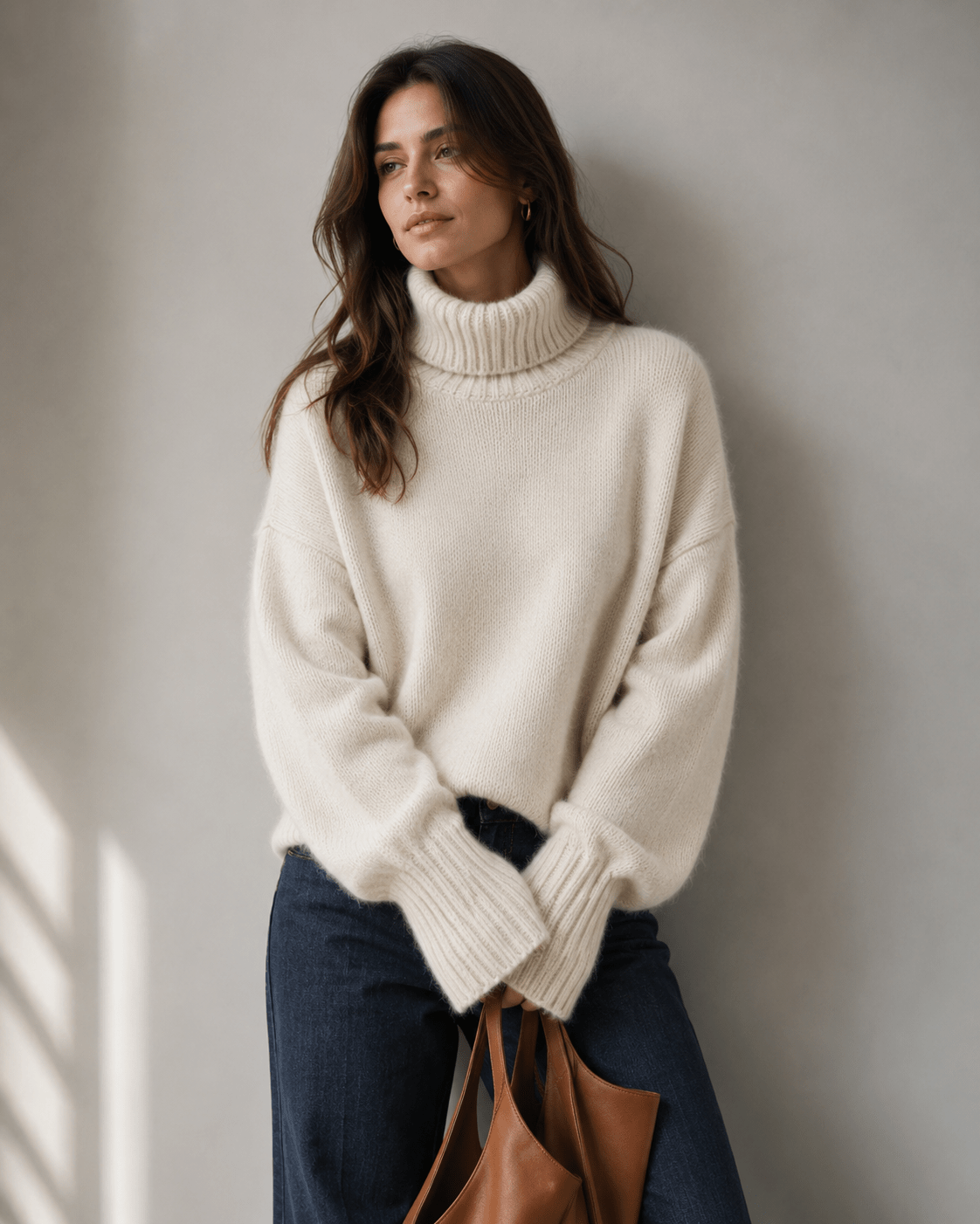 Oversized Turtleneck Sweater – 100% Cashmere for Autumn and Winter - We are MFEO