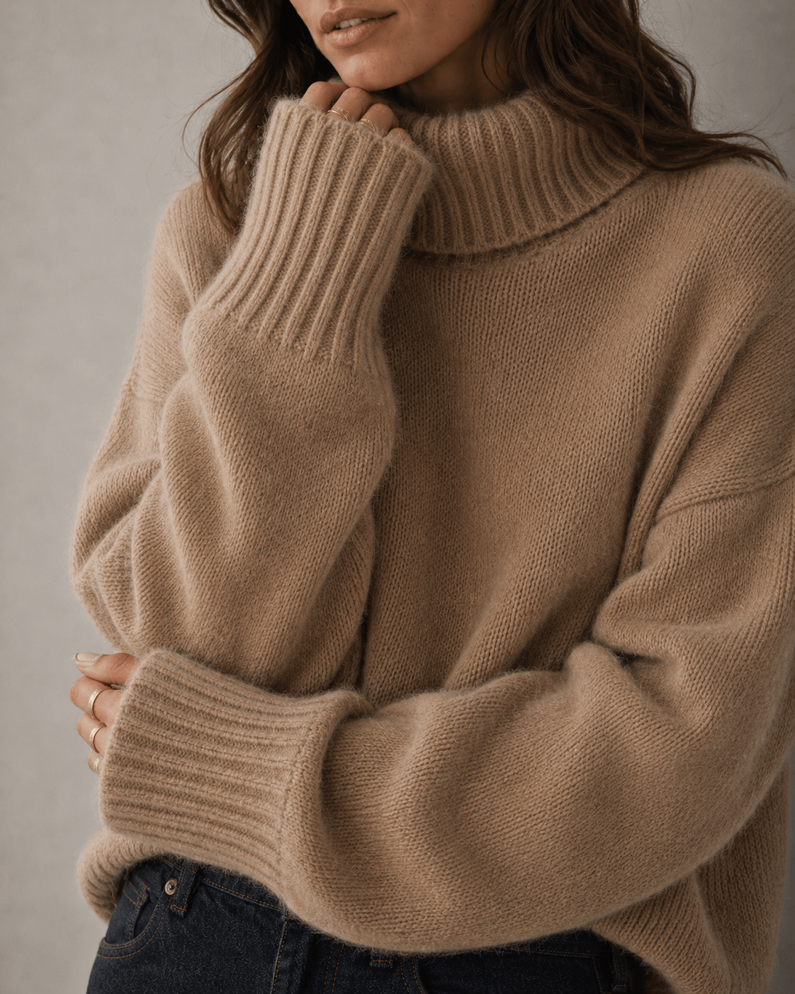 Oversized Turtleneck Sweater – 100% Cashmere for Autumn and Winter - We are MFEO