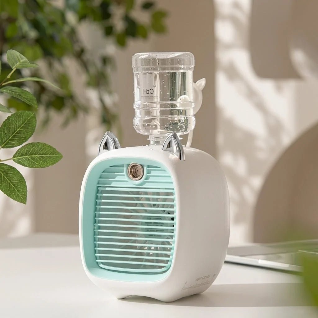 Portable Misting Fan – Battery Powered Personal USB Fan with Adjustable Airflow for Travel - We are MFEO