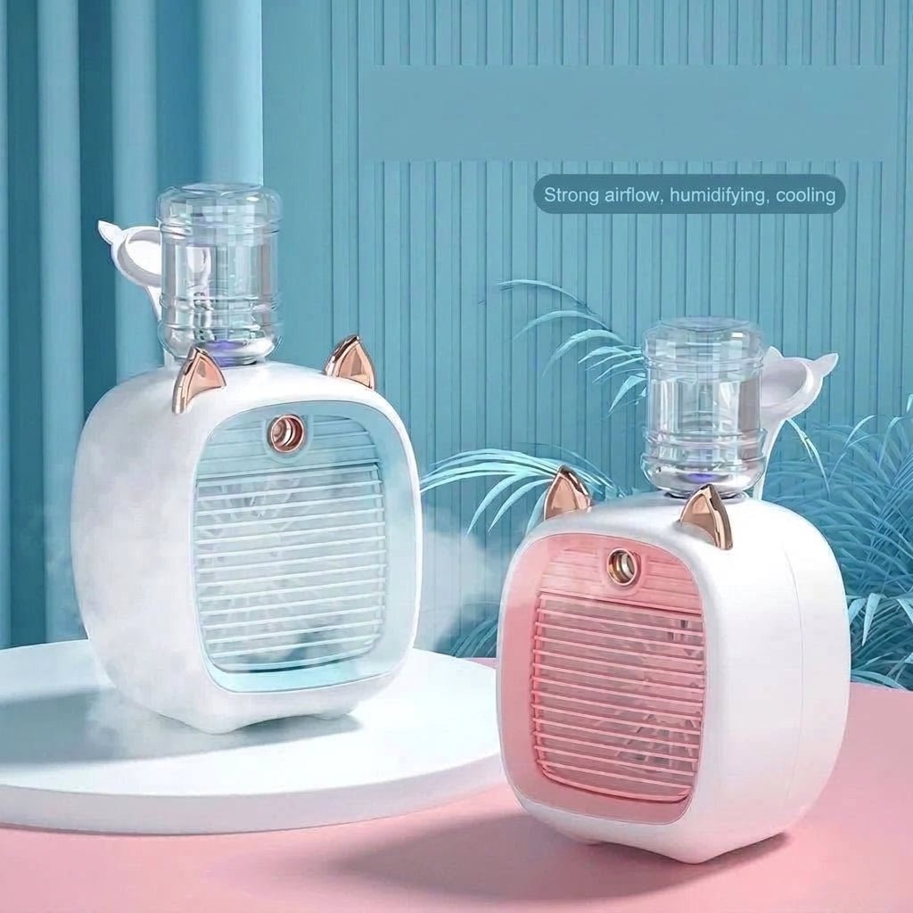 Portable Misting Fan – Battery Powered Personal USB Fan with Adjustable Airflow for Travel - We are MFEO