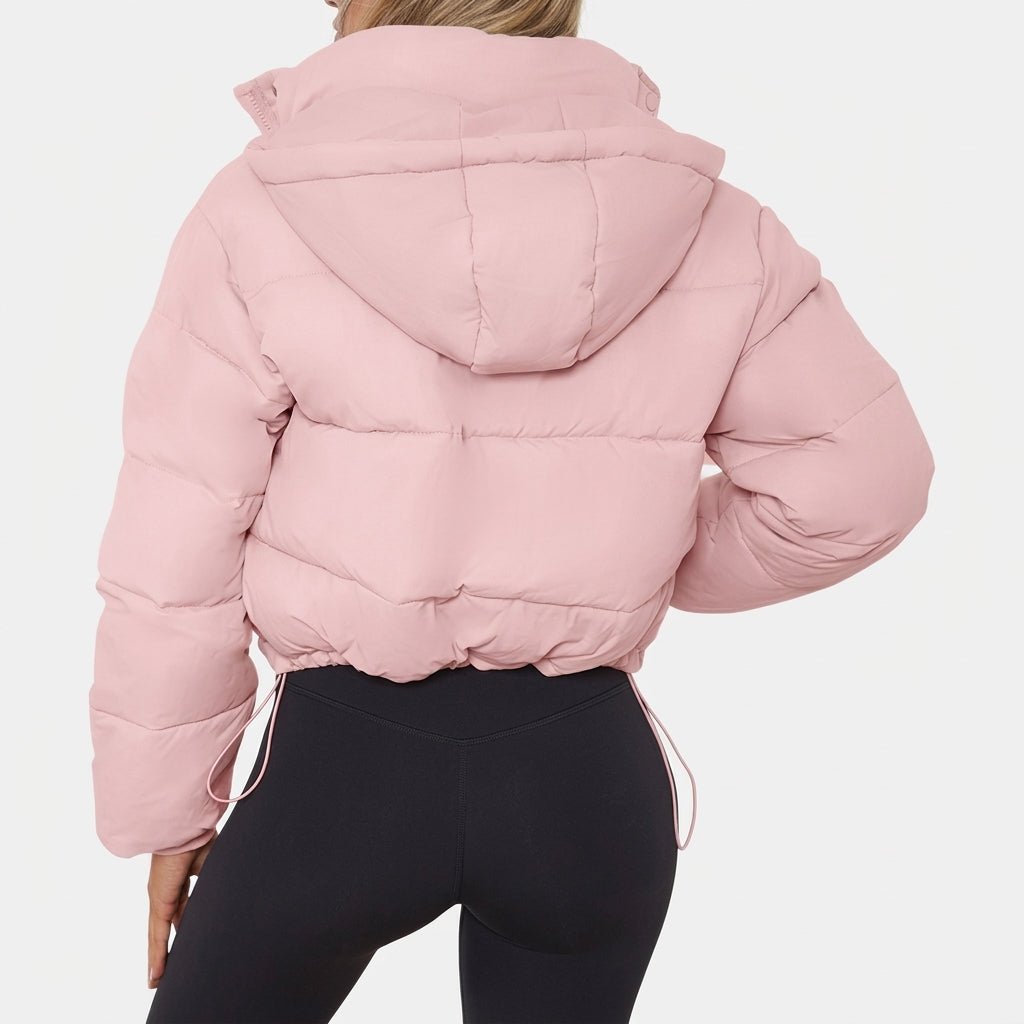 Puffer Jacket – Cropped Quilted Design with Adjustable Hem - We are MFEO