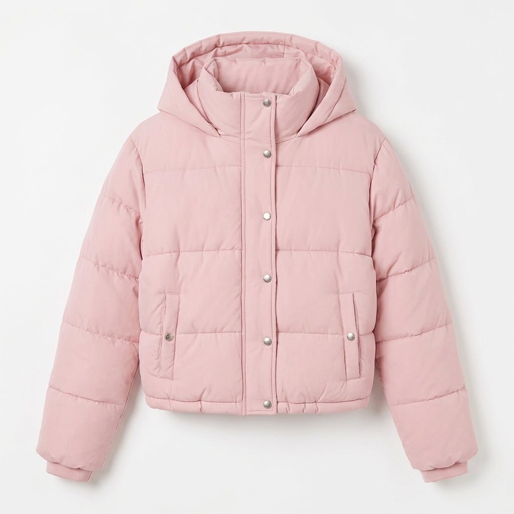 Puffer Jacket – Cropped Quilted Design with Adjustable Hem - We are MFEO
