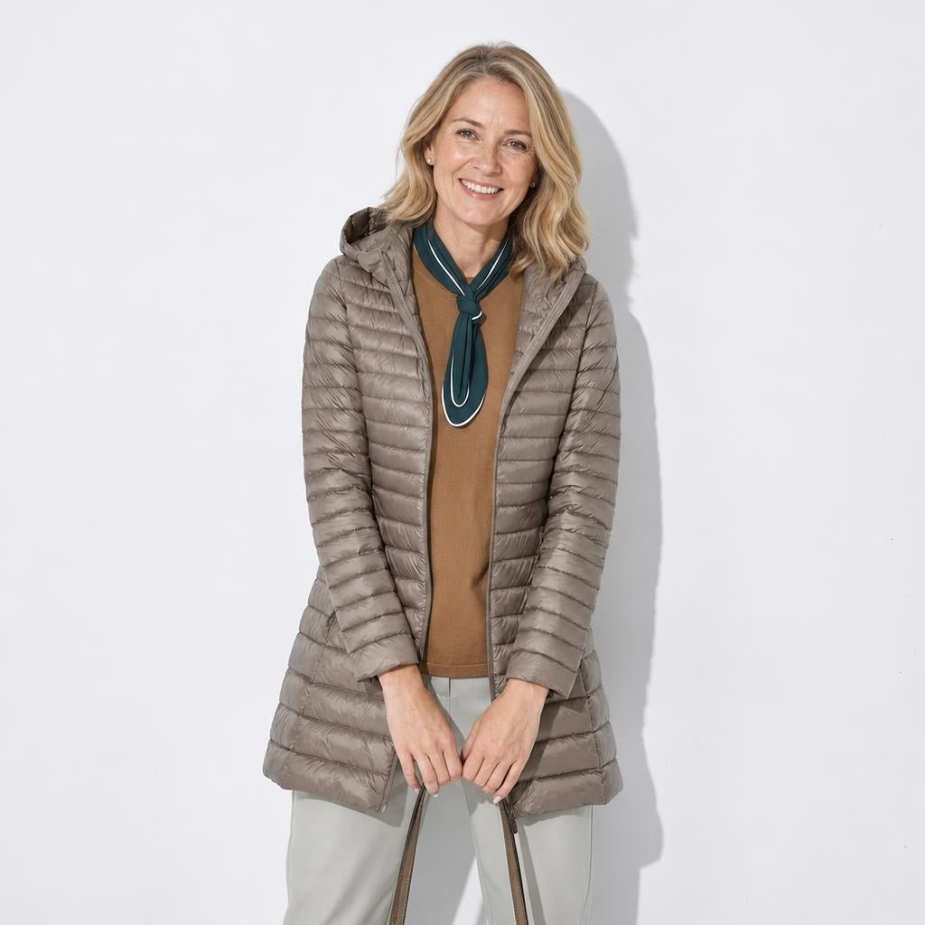 Puffer Jacket for Women – Long Hooded Quilted Design for Winter - We are MFEO
