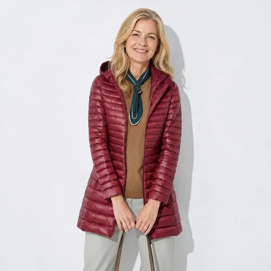 Puffer Jacket for Women – Long Hooded Quilted Design for Winter - We are MFEO