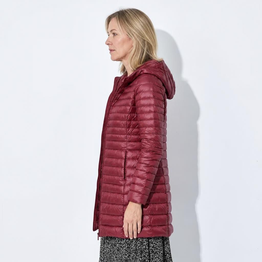 Puffer Jacket for Women – Long Hooded Quilted Design for Winter - We are MFEO