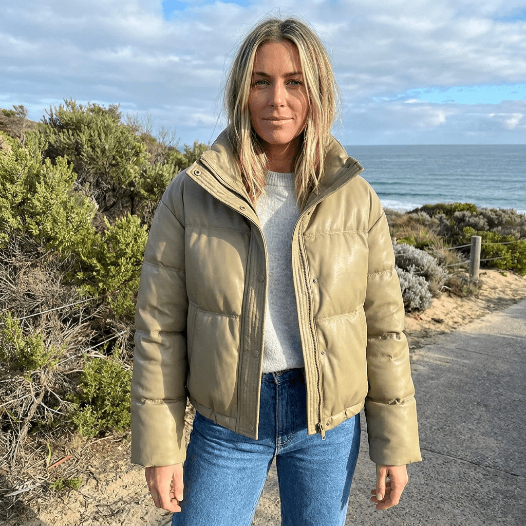 Puffer Jacket Women – Quilted Cropped Winter Outerwear with Stand Collar - We are MFEO