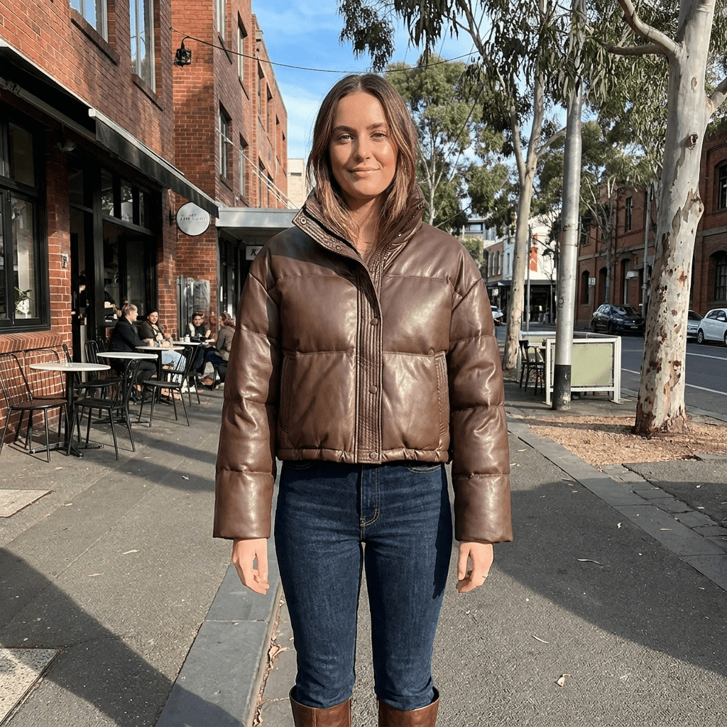 Puffer Jacket Women – Quilted Cropped Winter Outerwear with Stand Collar - We are MFEO