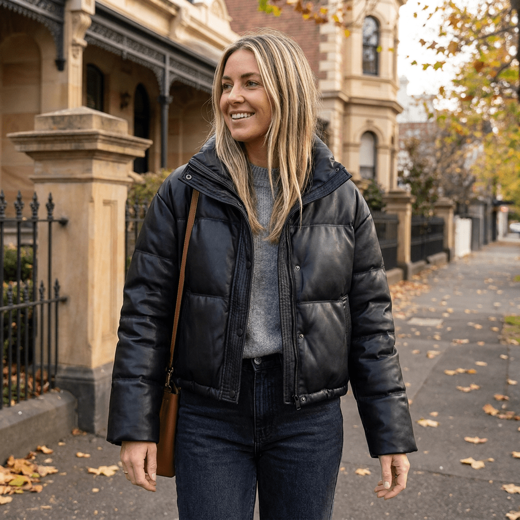 Puffer Jacket Women – Quilted Cropped Winter Outerwear with Stand Collar - We are MFEO