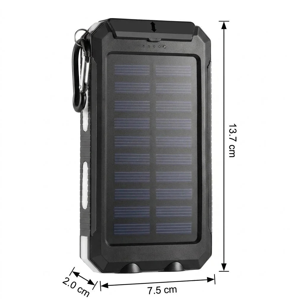 Solar Power Bank 10000mAh – Waterproof Portable Charger with Dual USB Ports for Outdoor Use - We are MFEO