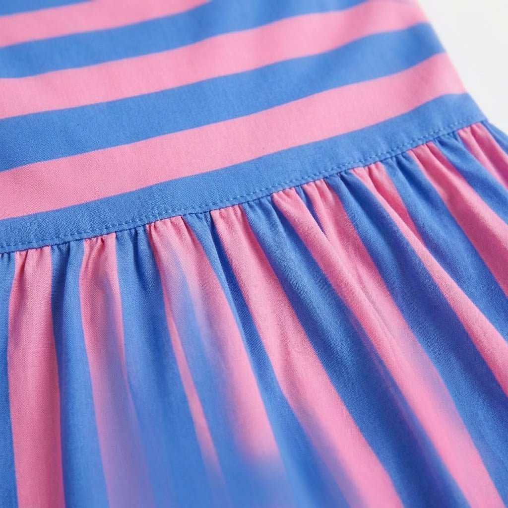 Striped Maxi Dress for Summer – Tiered Silhouette with Pockets - We are MFEO