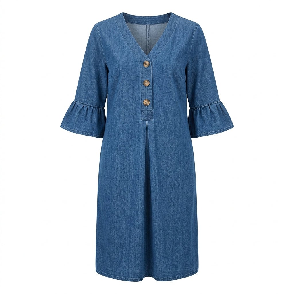 Summer Cotton Mini Dress with Flutter Sleeves – Relaxed A-Line - We are MFEO
