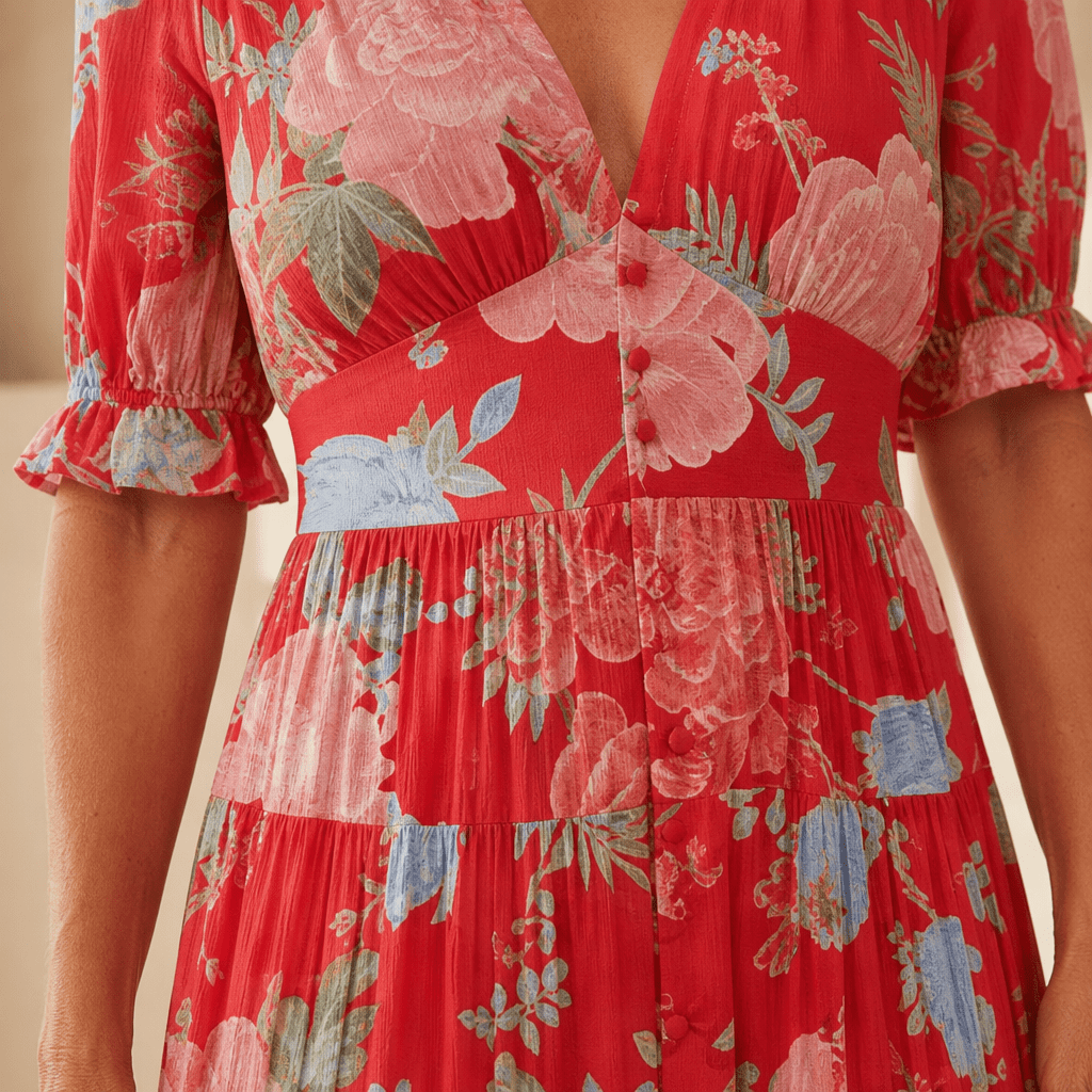 Summer Floral Dress – Lightweight Plus Size Wedding Guest Dress - We are MFEO