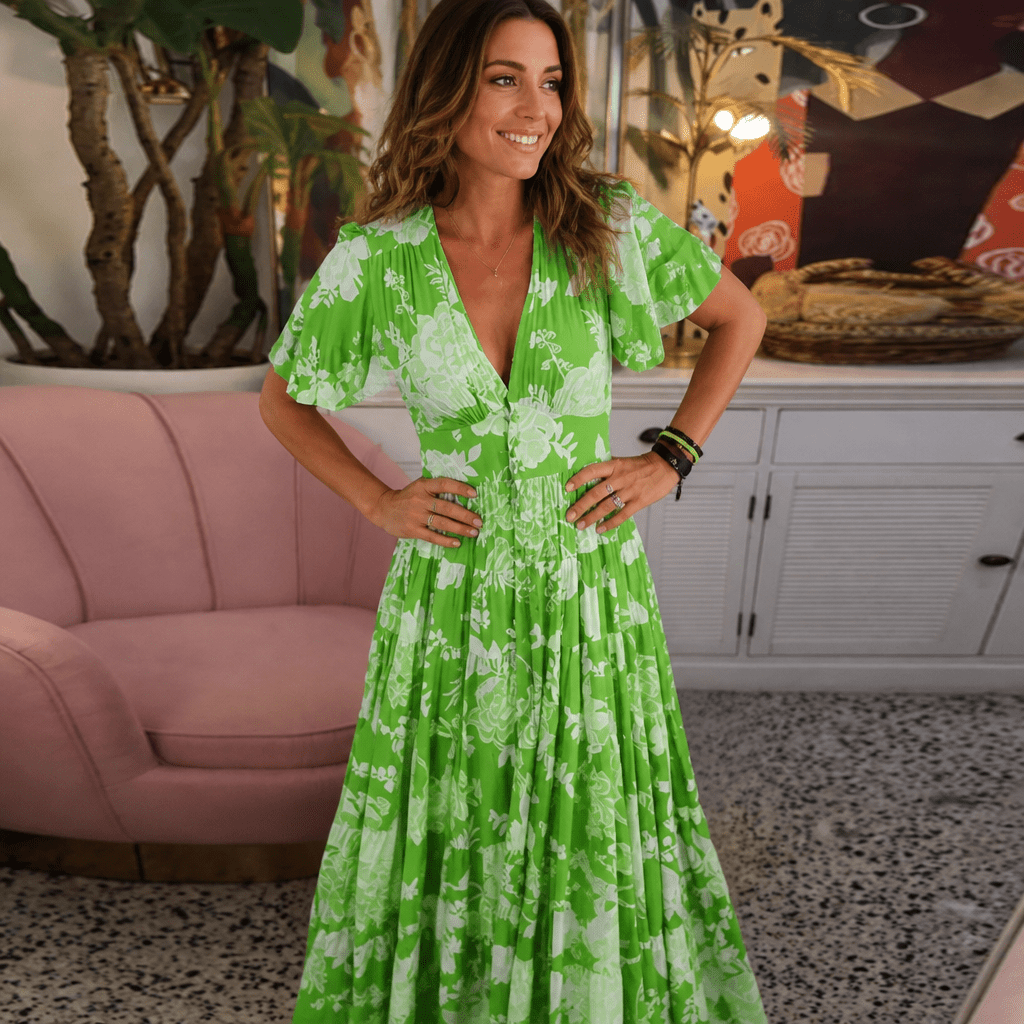 Summer Floral Dress – Lightweight Plus Size Wedding Guest Dress - We are MFEO