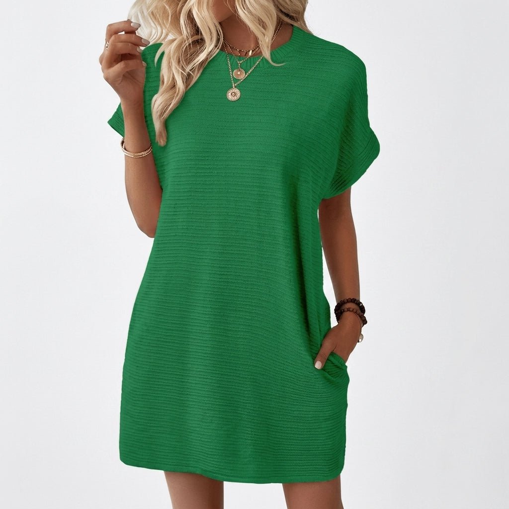Summer T-Shirt Dress with Pockets – Casual Mini Dress for Warm Weather - We are MFEO