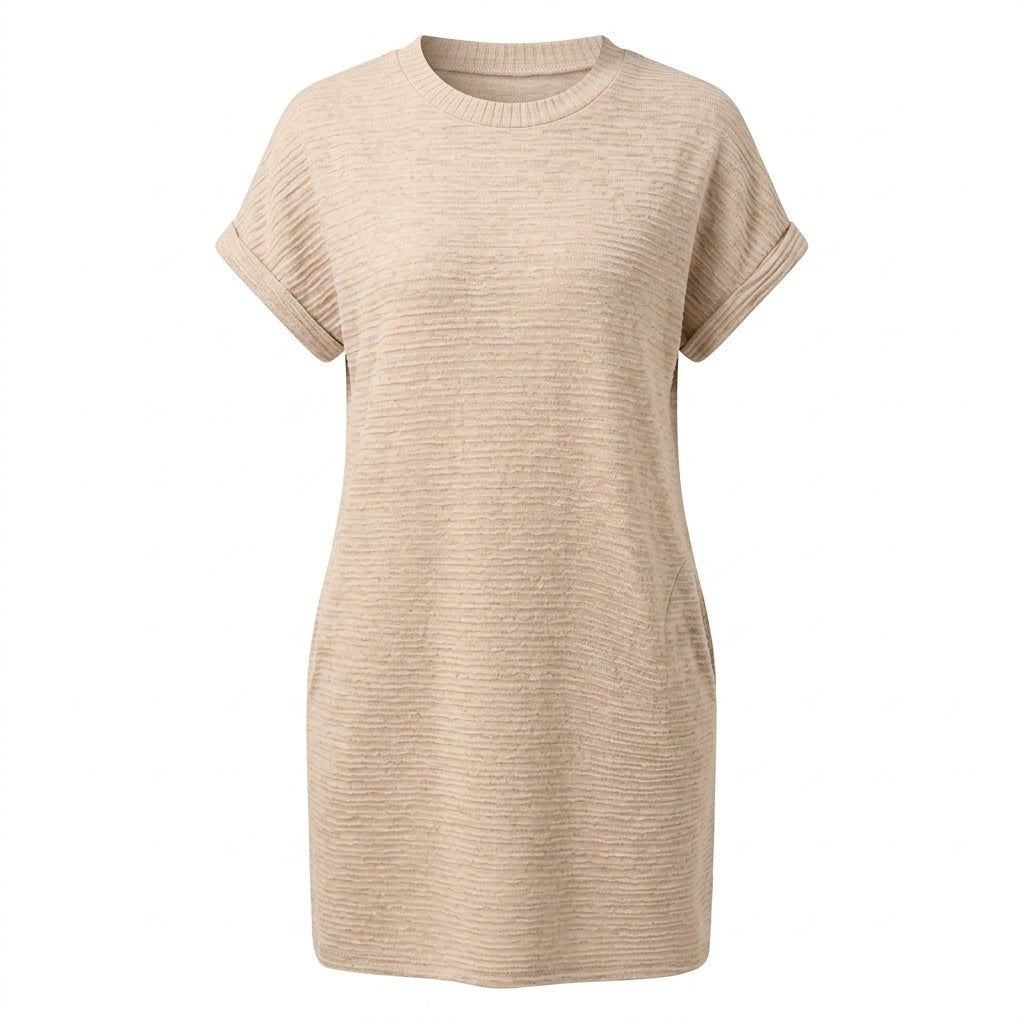 Summer T-Shirt Dress with Pockets – Casual Mini Dress for Warm Weather - We are MFEO