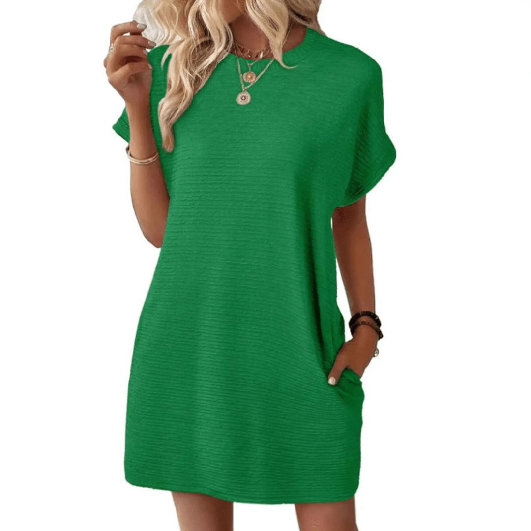Summer T-Shirt Dress with Pockets – Casual Mini Dress for Warm Weather - We are MFEO