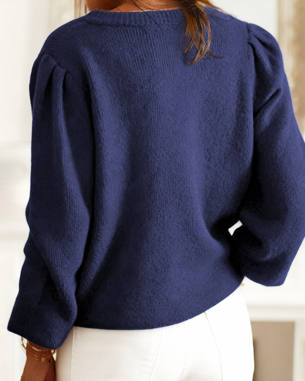 Textured Knit Cardigan for Women – Relaxed Fit, Button Closure for Autumn and Winter - We are MFEO