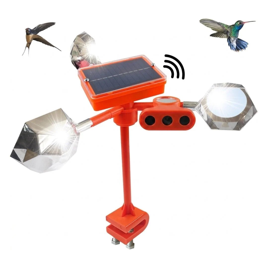 Ultrasonic Bird Repeller with 360° Rotation – Solar Pigeon Deterrent for Garden Protection - We are MFEO
