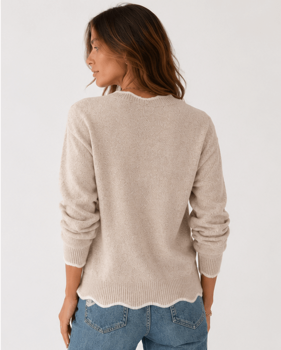 V-Neck Long Sleeve Sweater for Women – Lightweight Cotton Blend, Loose Fit for Autumn and Winter - We are MFEO
