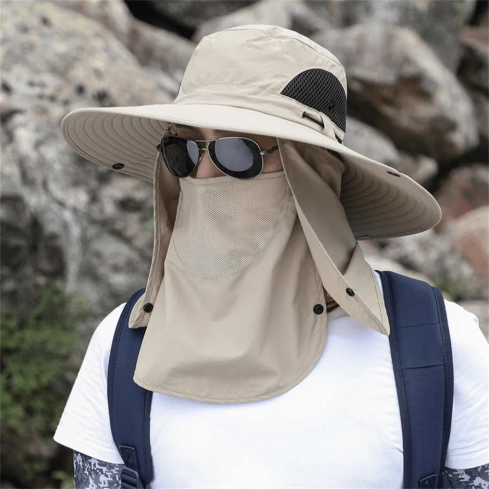 Wide Brim Fishing Hat with String – UV Protection and Breathable Mesh for Outdoor Use - We are MFEO
