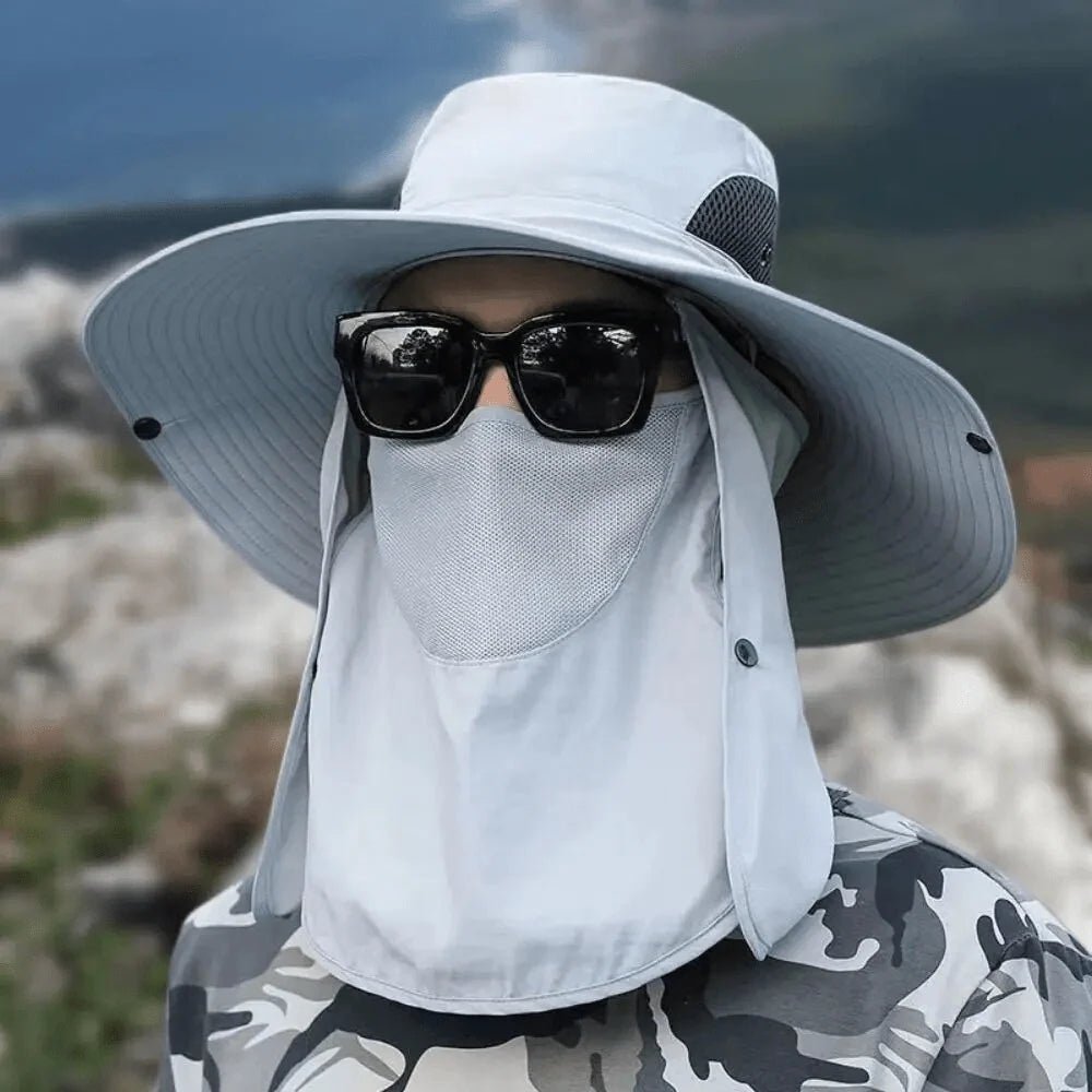 Wide Brim Fishing Hat with String – UV Protection and Breathable Mesh for Outdoor Use - We are MFEO