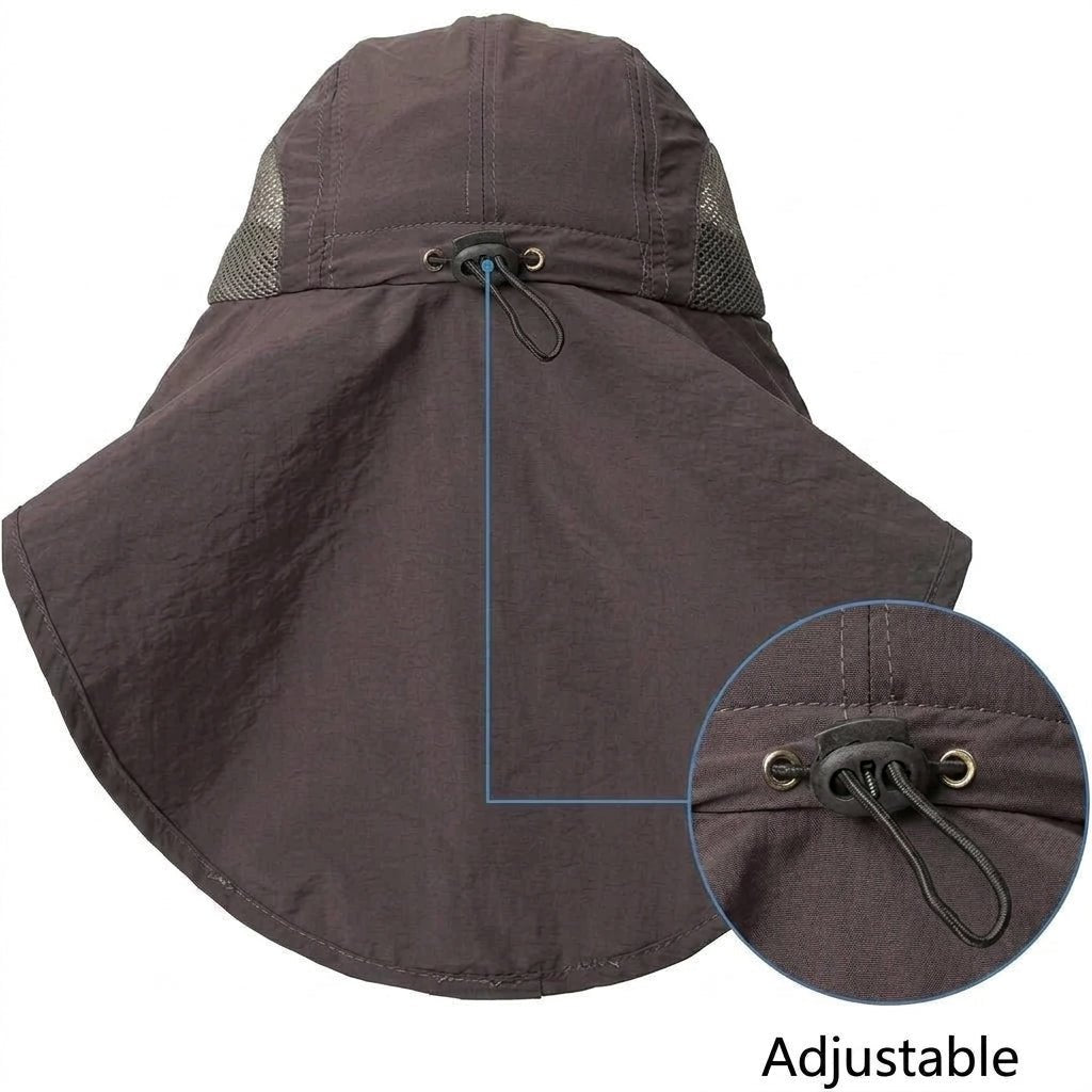 Wide Brim Fishing Hat with String – UV Protection and Breathable Mesh for Outdoor Use - We are MFEO
