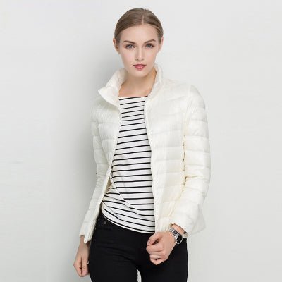 Women's Black Puffer Jacket – Fitted Quilted Mid-Layer - We are MFEO